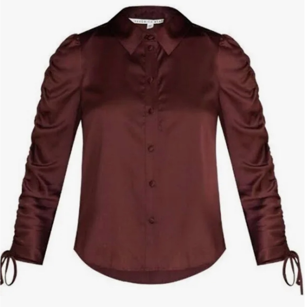 Veronica Beard-Elegant Burgundy Women's Top
